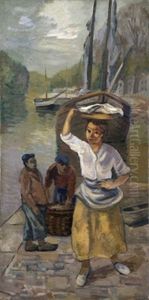 The Fisherman`s Wife by Adolphe Feder