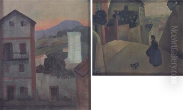 Figure In The Village Alley - view 1
