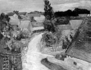 L'entree Du Village by Adolphe Feder