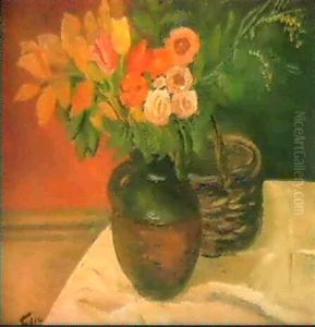 Bouquet Et Corbeille by Adolphe Feder