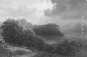 Unwetter Uber Einem Alpensee by Aegidius Federle