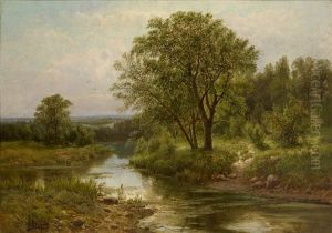 Summer Landscape With A River by Simeon Fedorovich Fedorov
