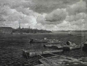 A View Of St. Petersburg by Vladimir Nikolaevich Fedorovich