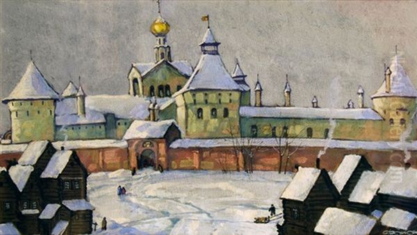Winter In Old Russian Town - view 1