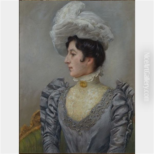 Elegant Russian Beauty In A Feathered Hat - view 1