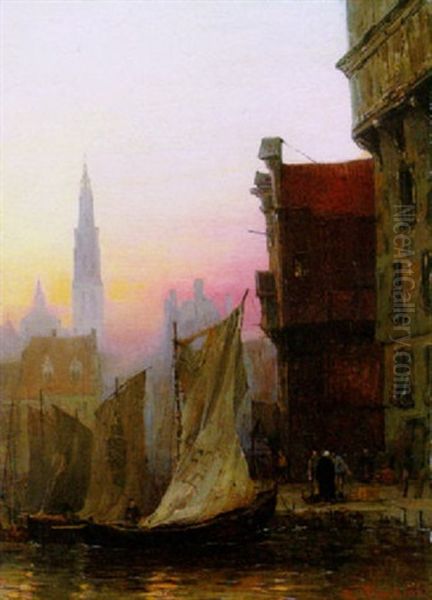Motiv Aus Antwerpen - Abendstimmung - view 1