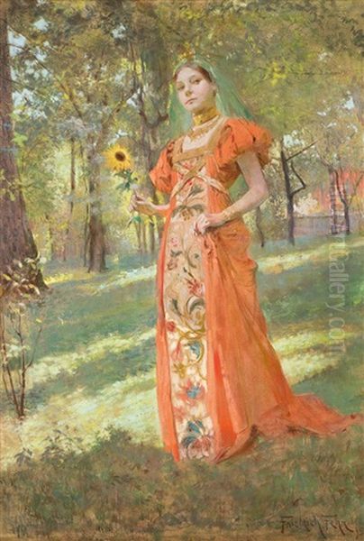 Madchen Mit Sonnenblume - view 1