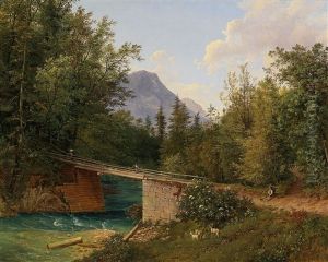 The Bridge By The Rettenbach Mill Near Bad Ischl