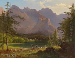 Blick Auf Den Hinteren Langbathsee