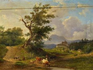Neukirchen In Osterreich Mit Blick Auf Den Traunstein