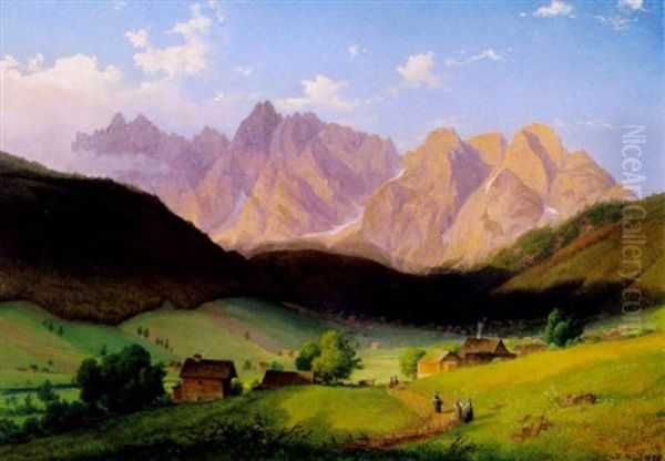 Blick In Den Tal Mit Gebirgskette (karawanken?) - view 1