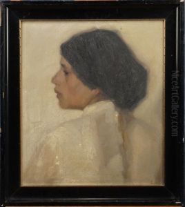 Portrait De Jeune Femme by Fritz Feigler