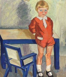 Stehender Knabe (+ Akt Einer Dunkelhautigen Frau, Verso) by Fritz Feigler