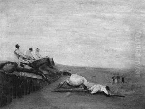 A Tumble On The Steeple Chase Course by Alfred Feiks