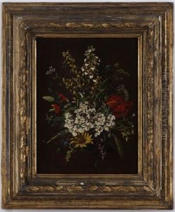 Bouquets De Fleurs (pair) by Franz Anton Feilhammer