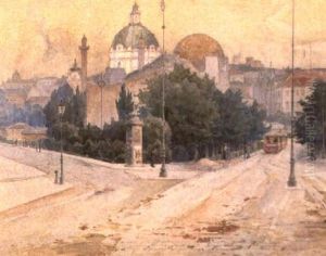 Blick Vom Getreidemarkt Auf Die Secession Und Die           Karlskirche