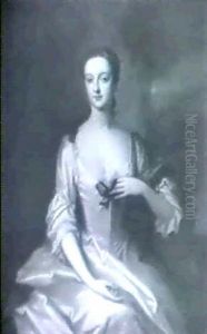 Portrait Of Ellinor Cozzens by Robert Feke