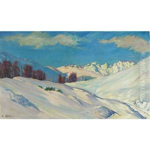 Sonnige Berglandschaft Im Winter