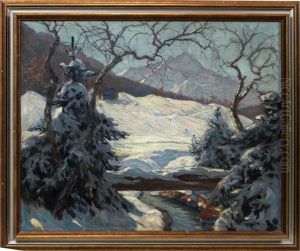Bavarian Winter Landscape by Carl Friedrich Felber