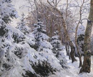 Im Winterwald. Blick Auf Verschneite Tannen