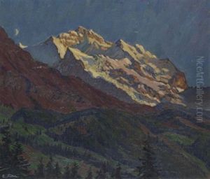 Berner Alpen: Die Jungfrau by Carl Friedrich Felber