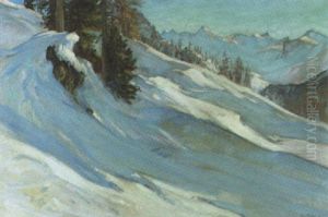 Winterliche Alpenlandschaft by Carl Friedrich Felber