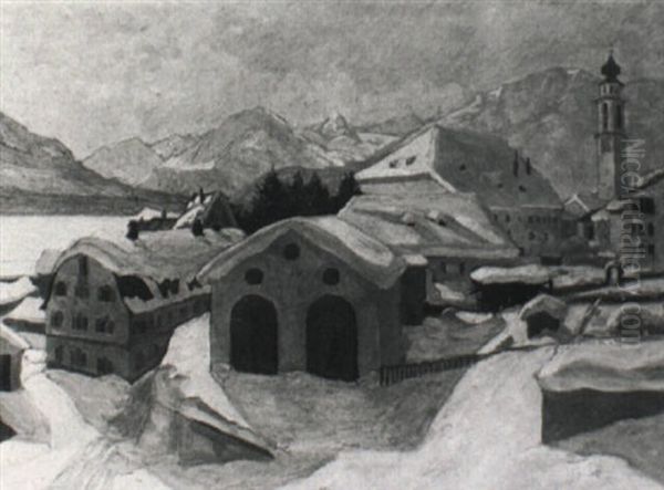 Gebirgsdorf Im Winter - view 1