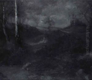 Gewitterlandschaft Mit Birken by Anna Feldhusen