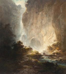 Wasserfall In Tirol by Ferdinand Feldhuetter