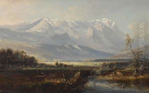 Blick Auf Alpspitze Und Das Zugspitzmassiv by Ferdinand Feldhuetter