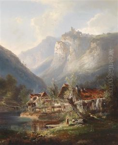 Motiv Aus Sudtirol (?) by Ferdinand Feldhuetter