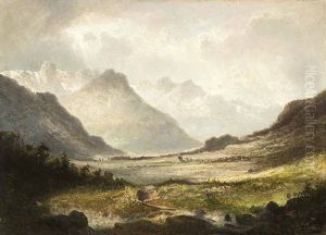 Blick Auf Elbigenalp Im Lechtal by Ferdinand Feldhuetter