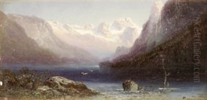 Am Gosausee by Ferdinand Feldhuetter