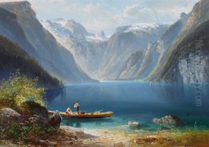 Konigssee In Bavaria by Ferdinand Feldhuetter