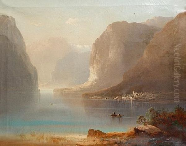 Alpine Lake Scene - view 1