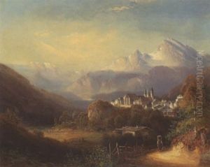 Blick Auf Berchtesgaden Mit Watzmann
