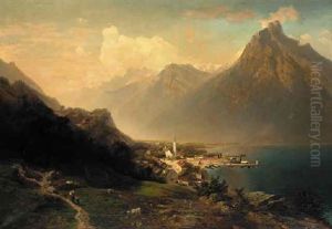 An Austrian Town In A Mountainous Lake Landscape