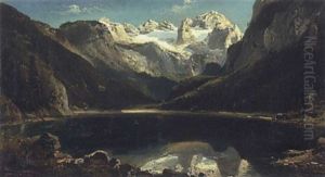 Gosausee Mit Blick Auf Dachsteingletscher by Ferdinand Feldhuetter