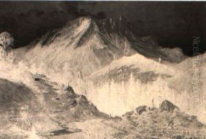 Abend In Den Dolomiten by Ferdinand Feldhuetter