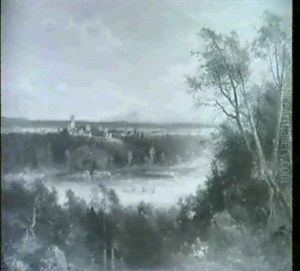 Das Isartal Mit Blick Auf Burg Grunwald