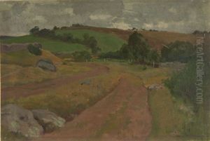 Landschaft Mit Regenhimmel Landschaft Mit Regenhimmel