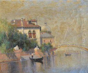 Gondola On A Venetian Canal