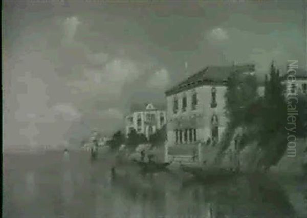 Gondolas On A Canal - view 1