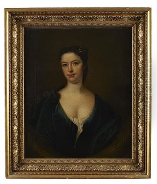 Portrait Of Isabella Blair In A Blue Dress - view 1