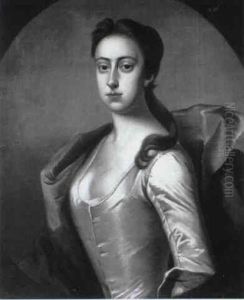 Portrait Of Lady Betty Fitzwilliam, Half Length, Wearing A White Satin Dress And Blue Wrap Portrait Of Lady Betty Fitzwilliam, Half Length, Wearing A White Satin Dress And Blue Wrap