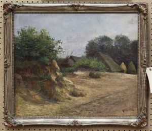 Landscape With Thatched-roof Buildings Landscape With Thatched-roof Buildings