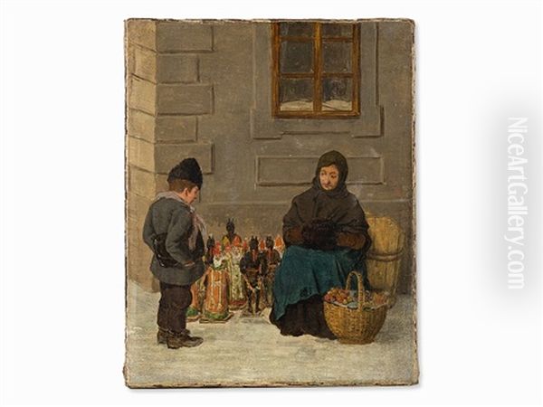 Woman Selling Krampus - view 1