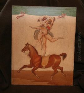 Scene Des Acrobates Du Cirque by Peter Fendi