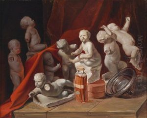Stillleben Mit Putti