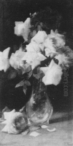 Roses In A Clear Vase - view 1